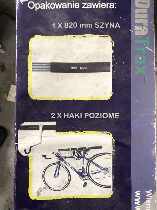 Hak rowerowy poziomy 20kg na szynie Nowy bagaźnik rowerowy