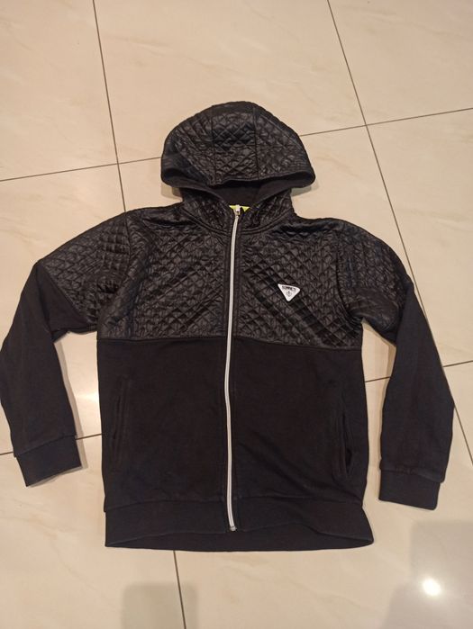 Bluza czarna rozpinana z kapturem, rozmiar 158 cm