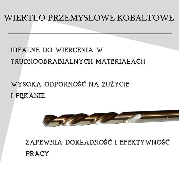 Wiertło kobaltowe lewoskrętne 6,0 mm. HSSCo do usuwania urwanych śrub.