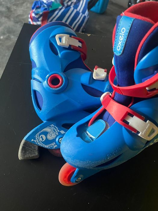 Patins azuis usados