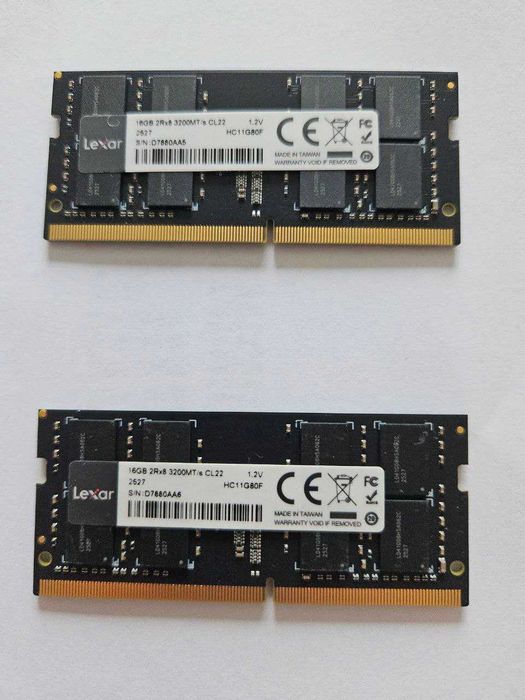 Kit RAM DDR4 SO-DIMM 32GB (2x16GB) 3200MHz Lexar – usada