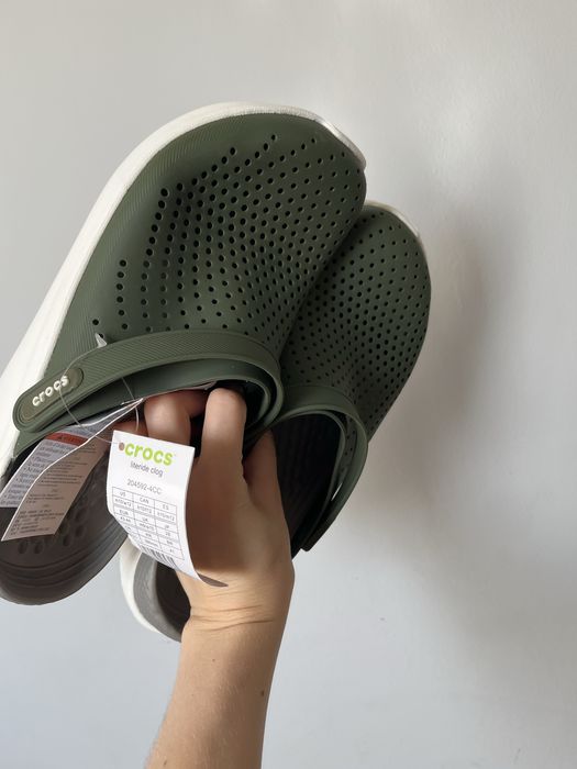 Уцінка , крокс Literide army green  чоловічі 43 крокси хакі