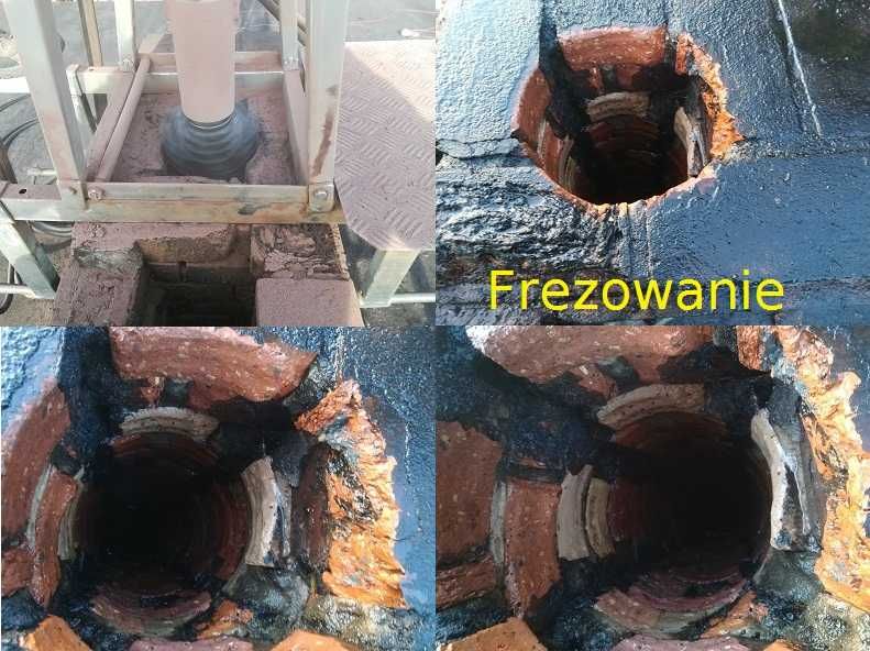 Naprawa kominów,frezowanie,montaż wkładów,uszczelnianie