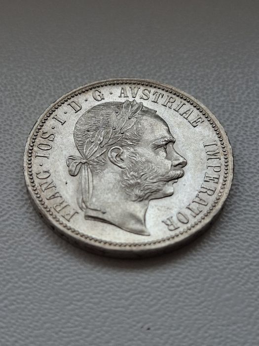 Srebrny 1 Floren 1890 Austro-Węgry – Franciszek Józef I Bardzo ładny stan Srebro