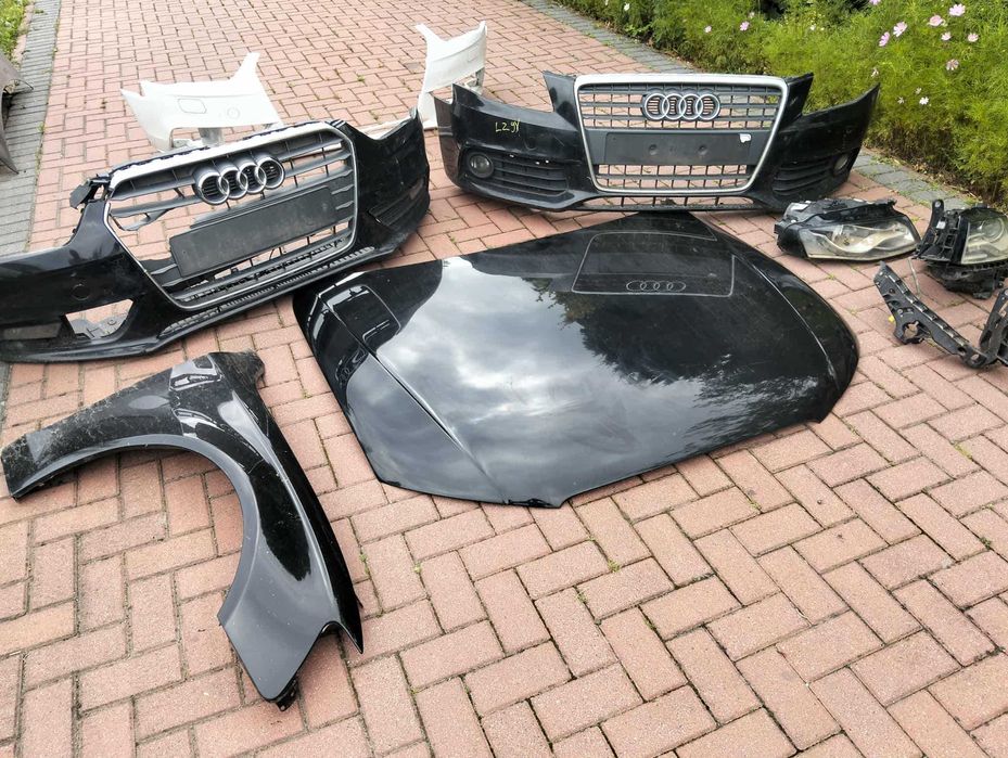 Audi A4 B8 lift/przed zderzak przód kompletny błotnik wzmocnienie pas
