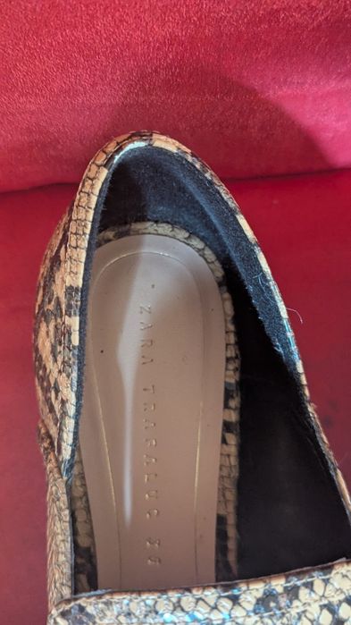 Sapatos mocassim animal print Zara