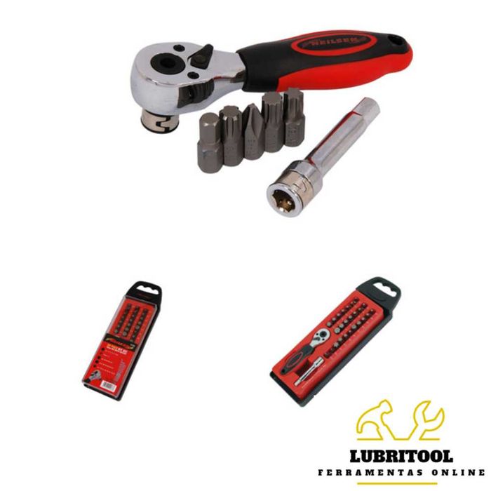 Jogo 27 Bits Sextavada RIBE XZN Torx + Roquete 1/4" CT2286 | NOVOS