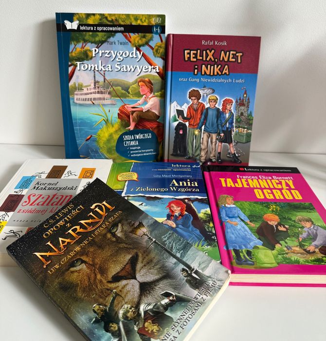 6 książek/ lektur do szkoły podstawowej