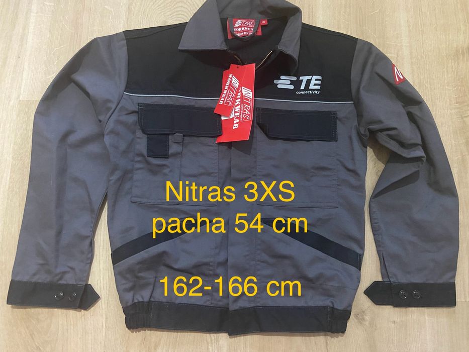 Nitras szara 42 3XS czarna kurtka robocza do pracy nowa 162-166cm