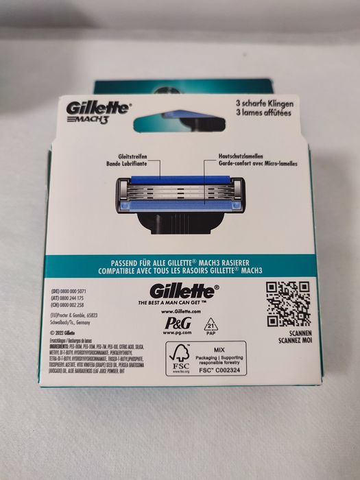 Змінні касети катриджі Mach 3 .Gillette Labs Німеччина