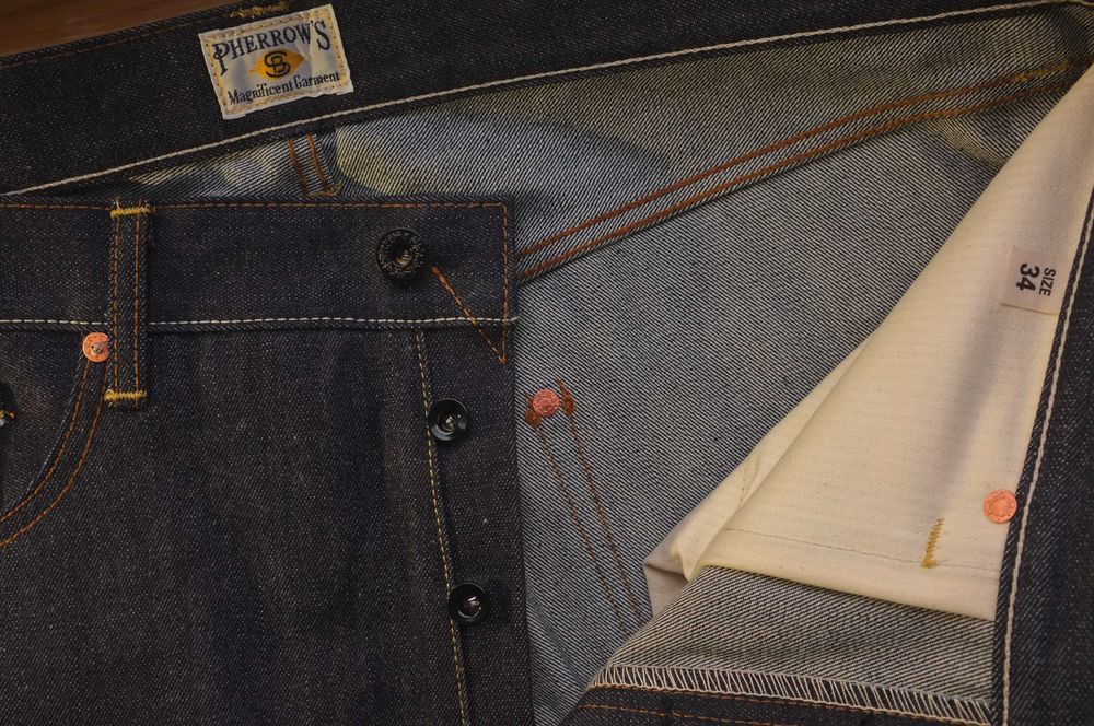 Джинсы Японские Pherrow’s (Размер W34) 50-52 EUR L-XL Selvedge Japan Denim