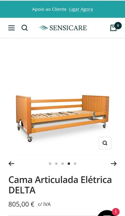 Cama articulada elétrica de decúbito