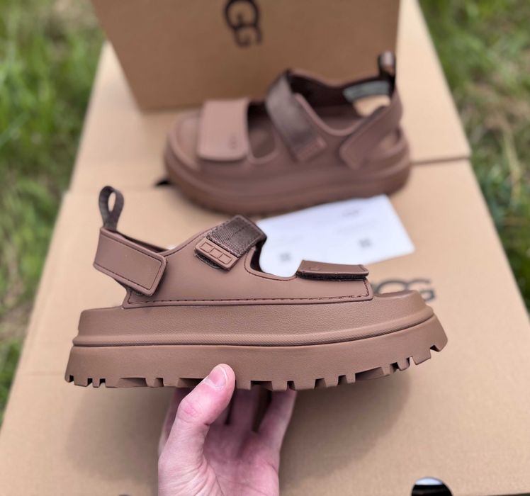 ‼️Останні Розміри‼️Оригінал / Босоніжки UGG Goldenglow Sandals Brown / Сандалі Угг / Уггі / Босоножки Угги