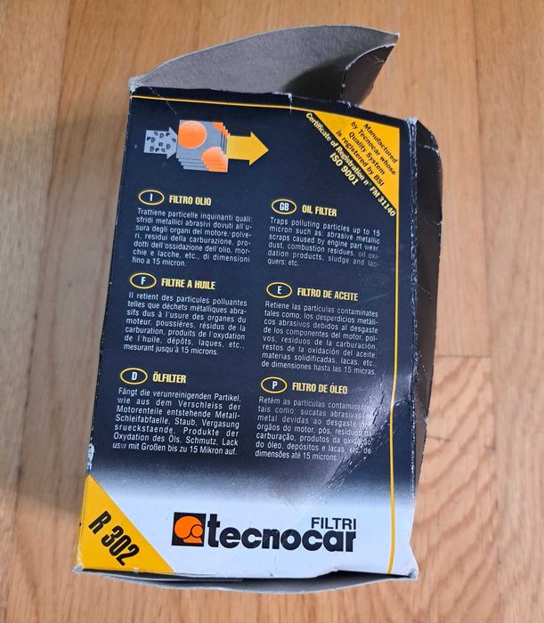 Filtro de óleo - TECNOCAR - R302