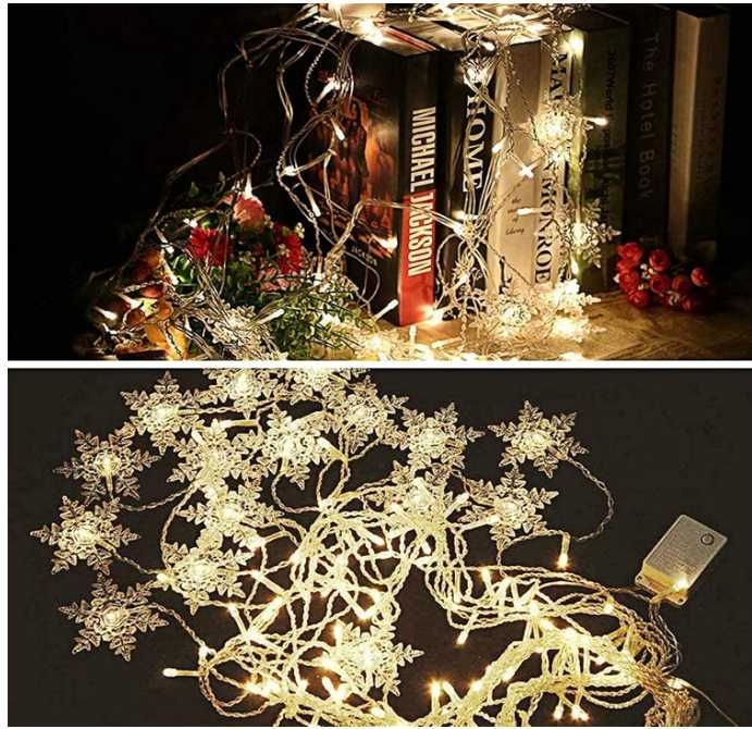 Kurtyna świetlna ze śnieżynkami 3.5m 96LED OAICIA