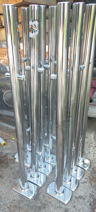 Słupki balustradowe ze stali nierdzewnej pod szkło – 10 sztuk (Komplet)