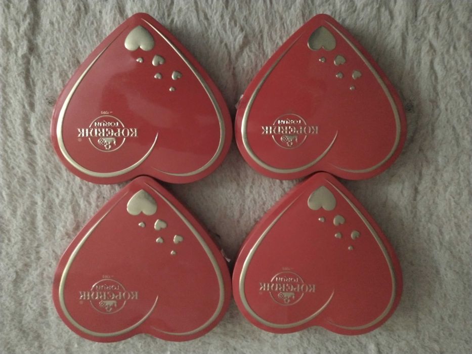 Pudełka serca czerwone metalowe