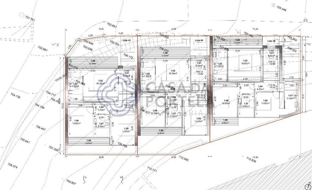 Terreno com projecto de arquitectura aprovado do tipo V3 localizado em
