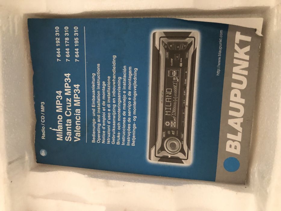 Auto rádio Blaupunkt Valencia MP34