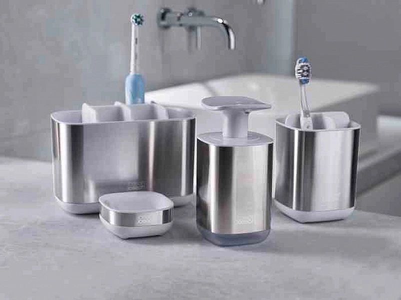 Pojemnik łazienkowy L EasyStore Steel, biały / Joseph Joseph