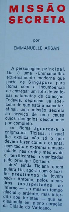 Missão Secreta de Emmanuelle Arsan