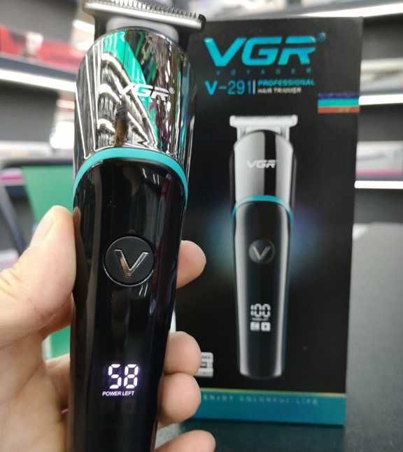 Машинка для стрижки тример VGR V-291 з LED-дисплеєм тиха робота