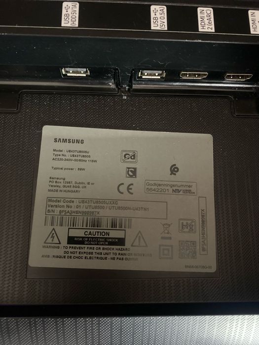 Smart Tv UE43TU8505U