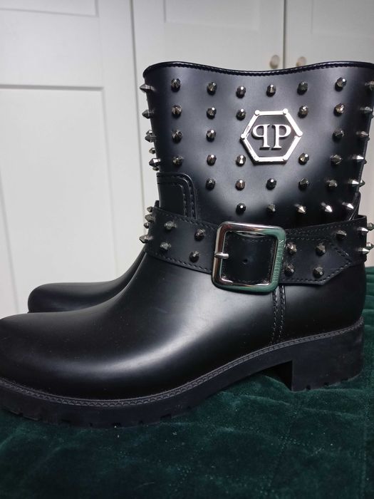 Buty kalosze Philipp plein botki za kostkę