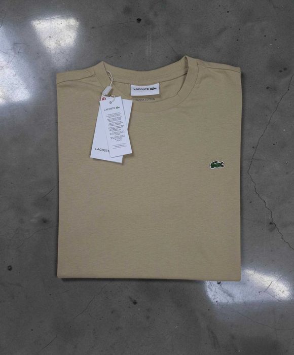 Lacoste Bawełna M L XL XXL Beżowy Męski T-shirt