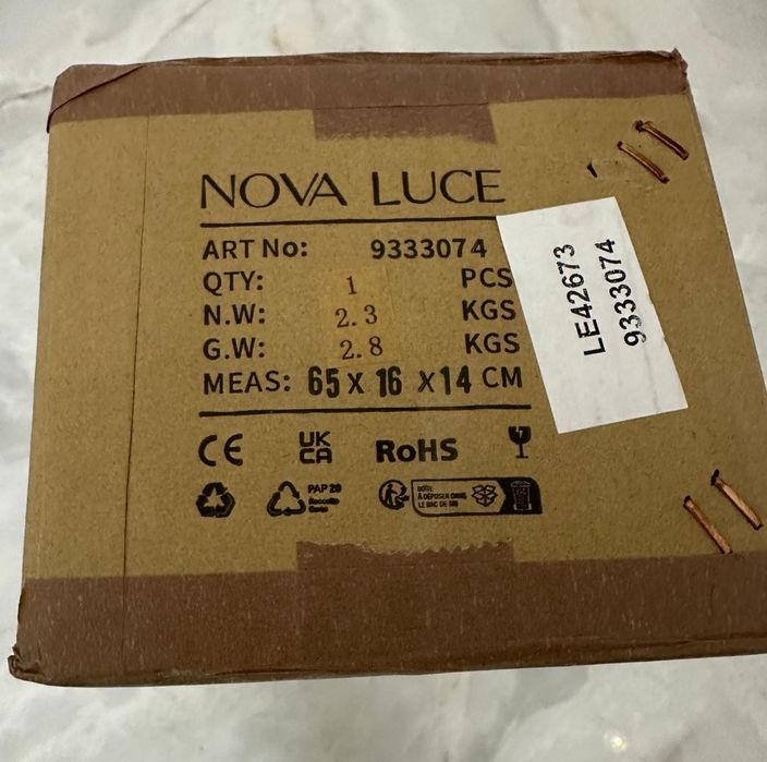 Kryształowy złoty kinkiet Nova Luce Aurelia