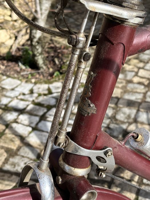 Antiga bicicleta pasteleira inglesa raleigh anos 50 original alavanca