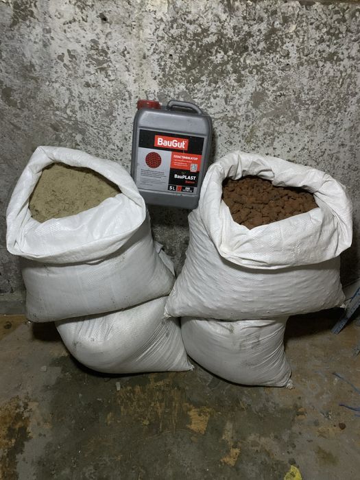 Продам пісок, керамзит, пластифікатор, фібра