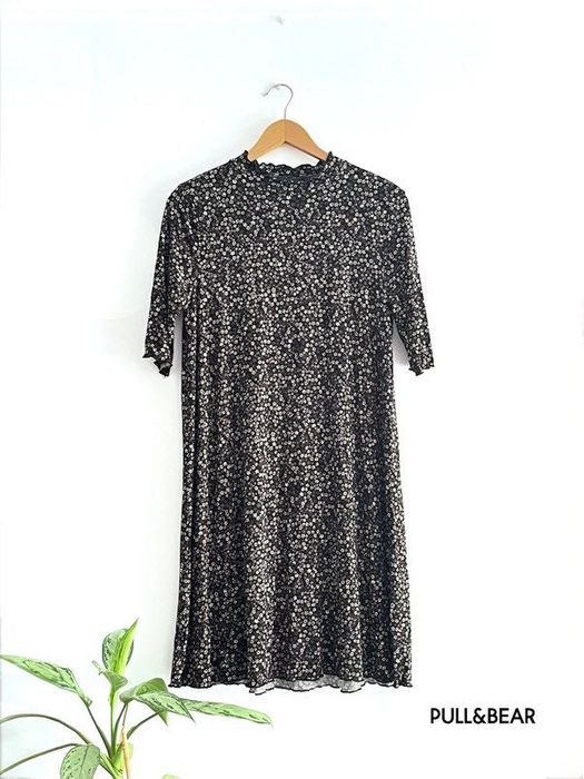 Vestido Floral meia manga Pull & Bear – Novo | Tamanho L