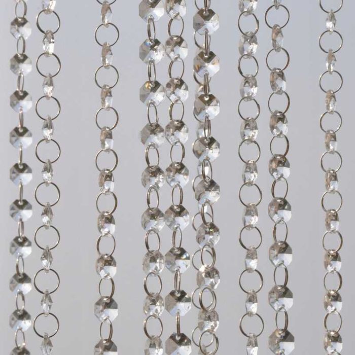 Girlanda koraliki kryształki łańcuch na okno