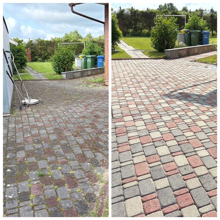 Mycie kostki brukowej, elewacji darmowa wycena próba Koszalin okolice