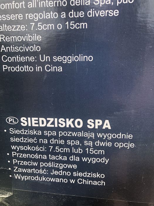Siedzisko krzeselko spa jacuzzi basen Nowe INTEX