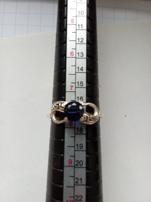 Anel em Prata 925 Feito á Mao com Safira Certificada