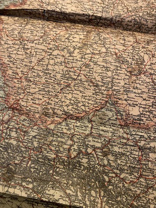 Przedwojenna mapa terenu wojny z Rosją