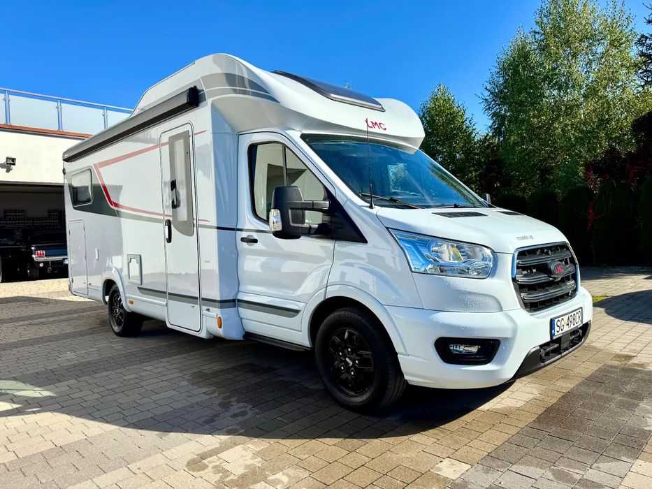 Hymer-Eriba LMC H664 2024 AUTOMAT 170KM z PL salonu kamper półintegra FV23%  OKAZJA MAX wyposaż. 2xklima/zimowy/markiza/solar/rowery/navi/TV/2xaku