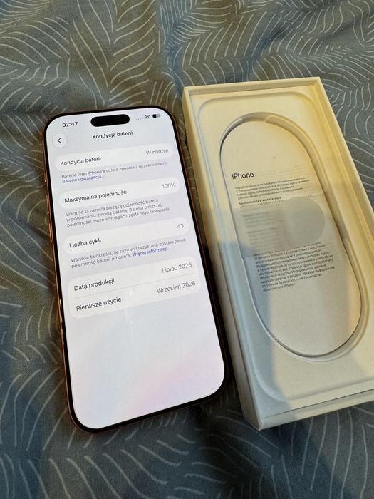 Iphone 17 pro 256GB 100% baterii