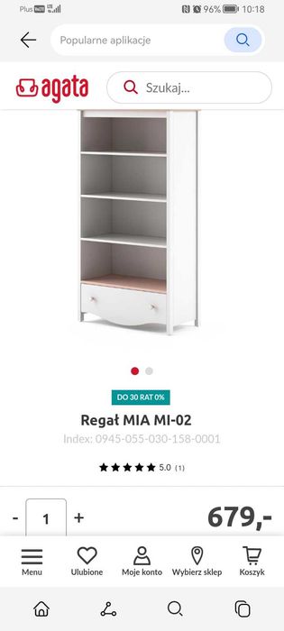 Regał MIA MI-02-jak nowy AGATA MEBLE