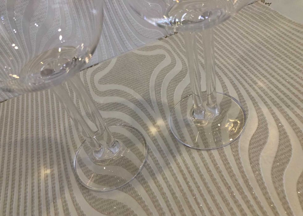 conjunto de 12 copos vinho e garrafa em cristal de alta qualidade da coleção "cupola" da rosenthal