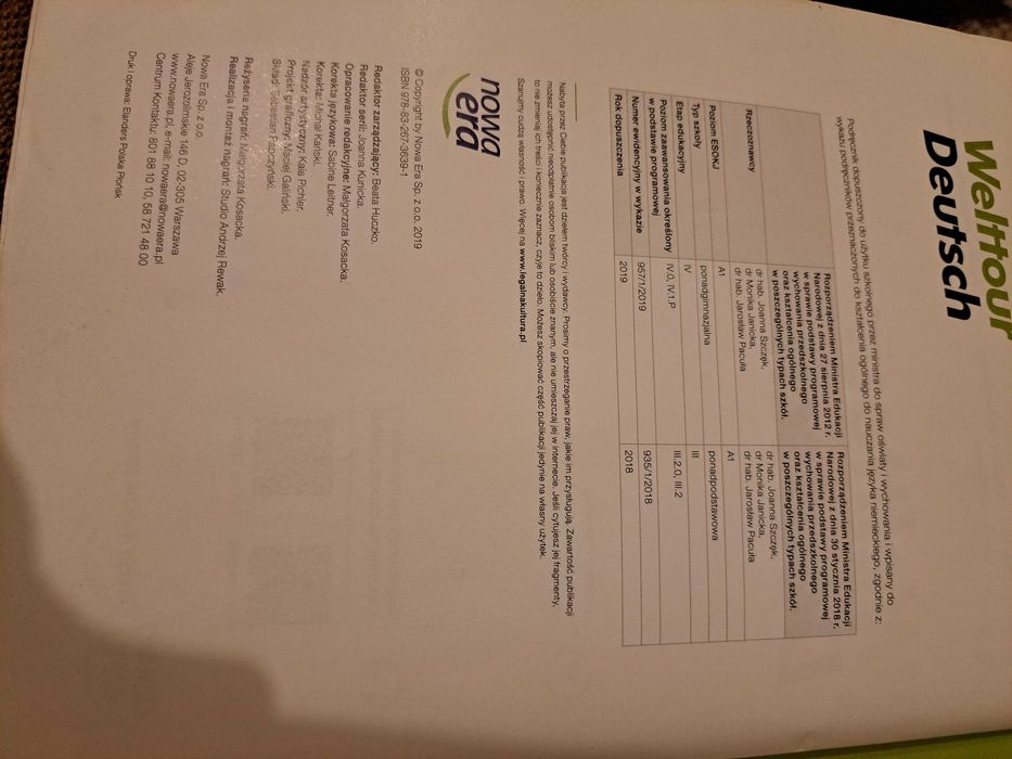 Welttour Deutsch 1. Podręcznik