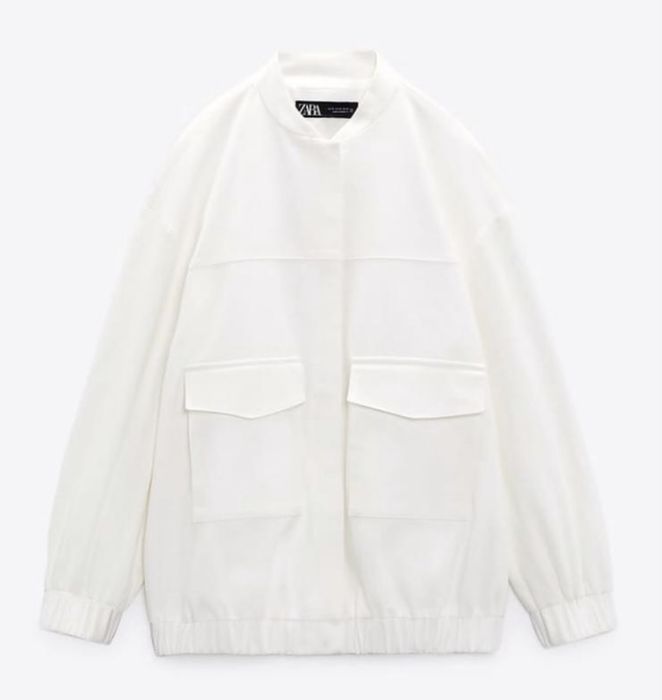 Лляний бомбер Zara(white) .