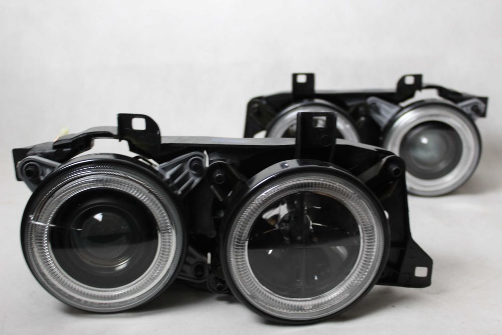 Reflektory lampy przednie przód BMW E32/E34 Angel Eyes RINGI DEPO NOWE