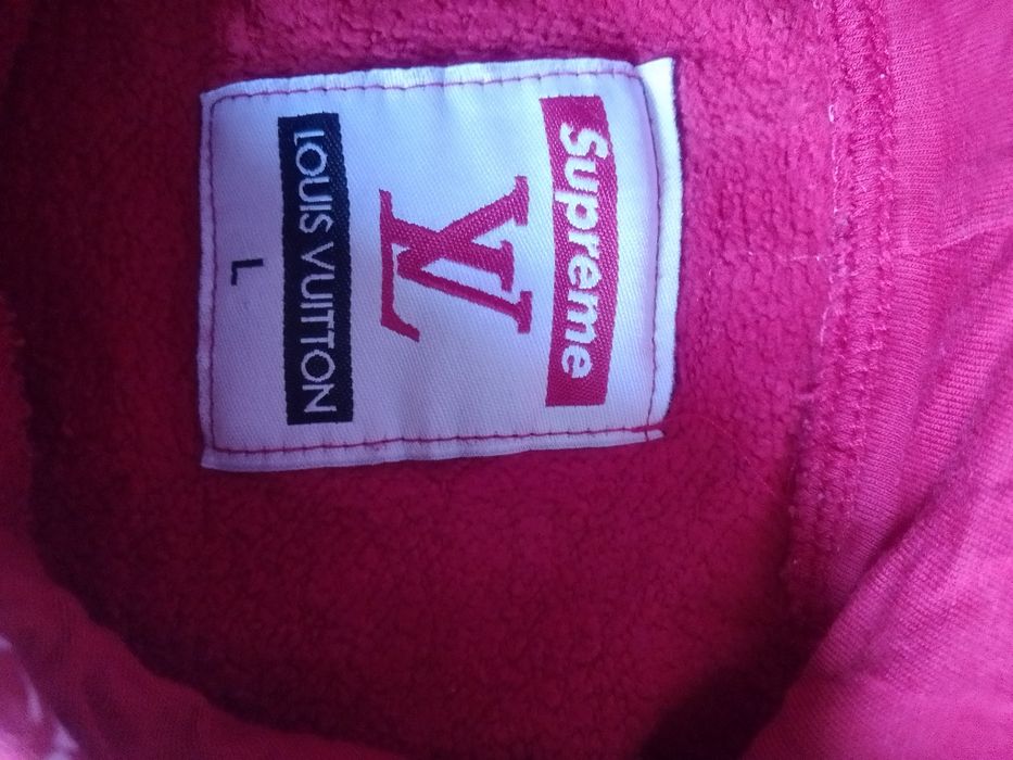 Bluza z kapturem  supreme louis vuitton