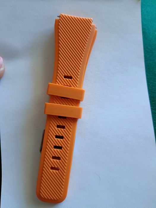Pomarańczowy silikonowy pasek do zegarka 22 mm  uniwersalny