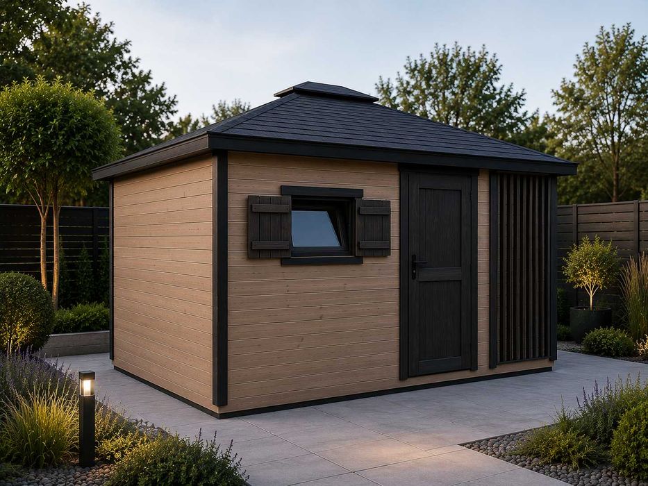 Domek Narzędziowy NORDIC DUO 400x300 z Drewutnią