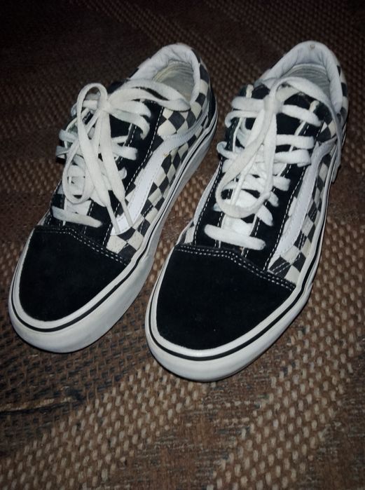 Vans xadrez preto e branco