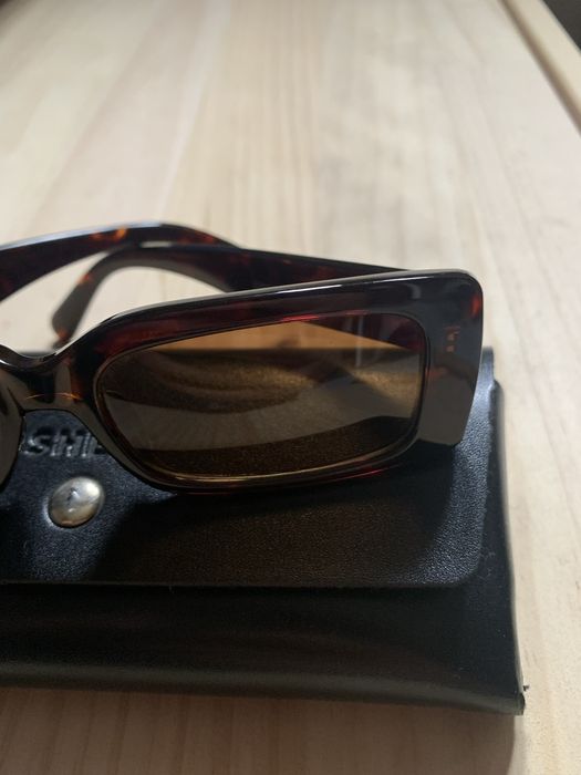 Rectangular Brown Sunglasses + leather case